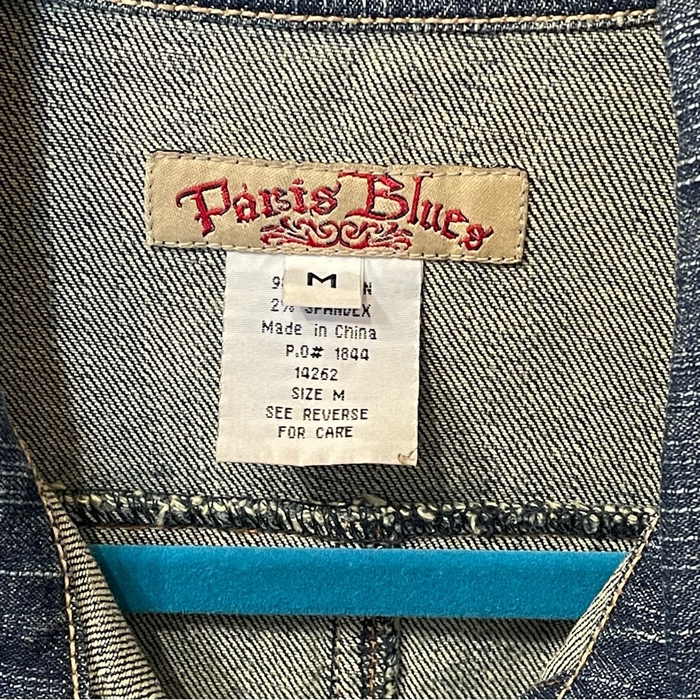 Paris Blues Cropped Blue Denim Jacket - Picture 3 of 14